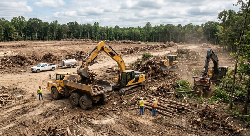 Parking Lot Land Clearing in Cumming, GA